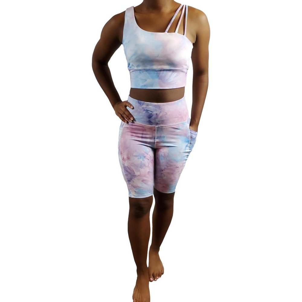 Tie Dye Biker Short Set